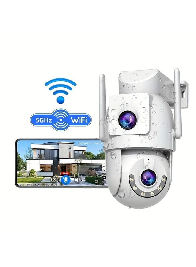 VVA3 Color 2.4G 5GHz Dual Lens Wireless Security Camera AI Motion Tracking Color Night Vision IPX6 Waterproof Outdoor - Image 1