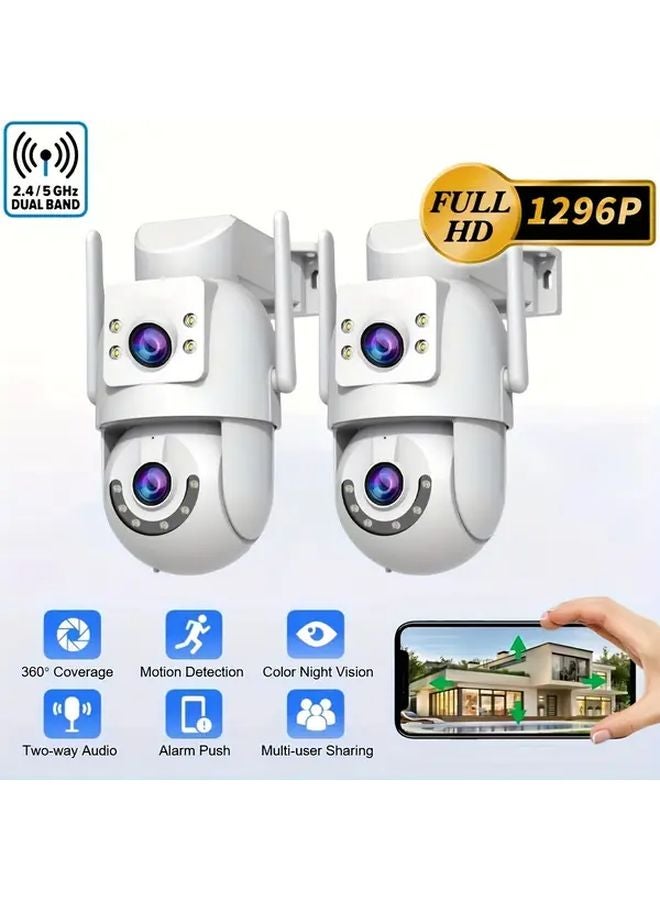 VVA3 Color 2.4G 5GHz Dual Lens Wireless Security Camera AI Motion Tracking Color Night Vision IPX6 Waterproof Outdoor - Image 2