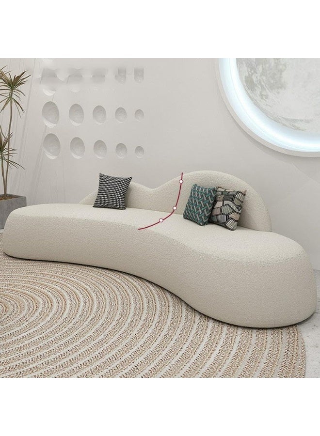 Comfynest Comfynest Scandinavian Sherpa Solid Color Sofa with Armless Design 