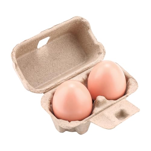 LayHyand Egg Cartons 2 Count Cheap Bulk, 30 Pack 2 Cell Containers Vintage Easter Style, 1/6 Dozen Sturdy Natural Pulp Kraft Paper Holder Box for Storage Fresh Chicken Huevo - Image 4