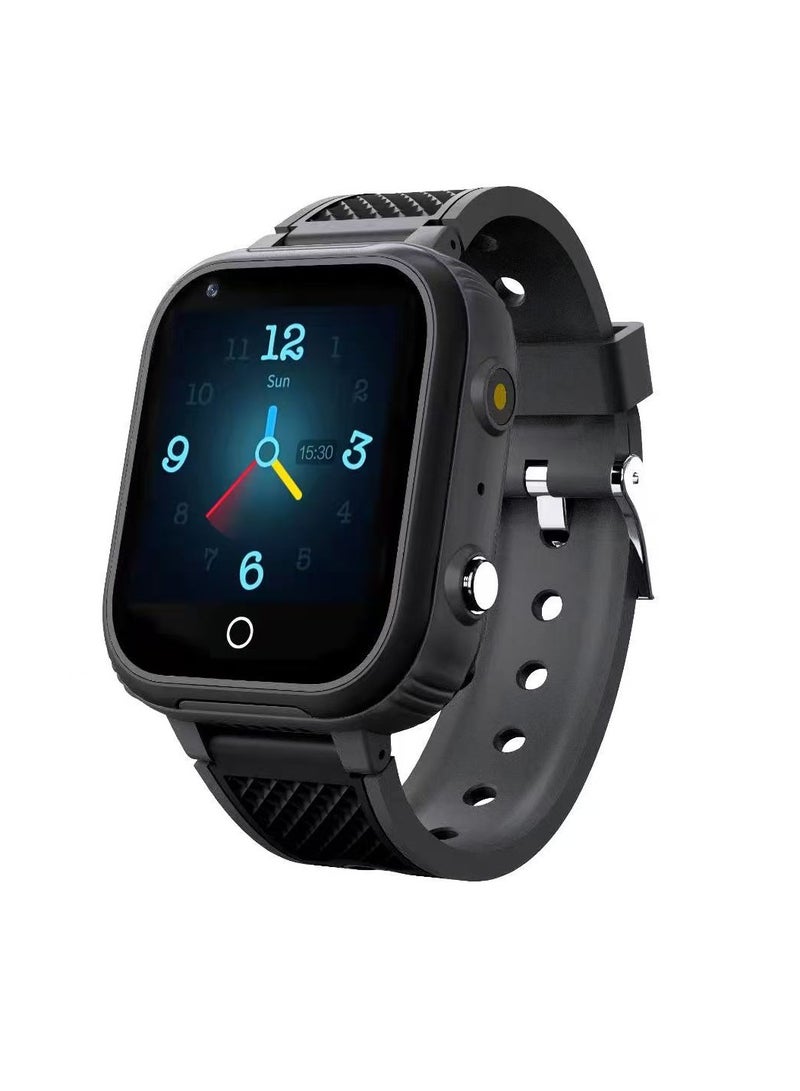 SKT Shiketro LT21 Premium 4G Children's Smartwatch with GPS, Wi-Fi, Video Calls, SOS, IP67 Waterproof, Camera, Monitoring, Tracker, and Location Phone (Black) - Image 1