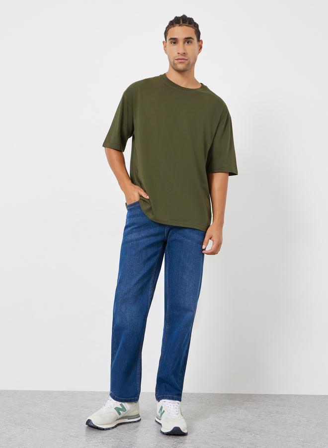 Styli Olive Graphic Print Oversized T-Shirt - Image 2