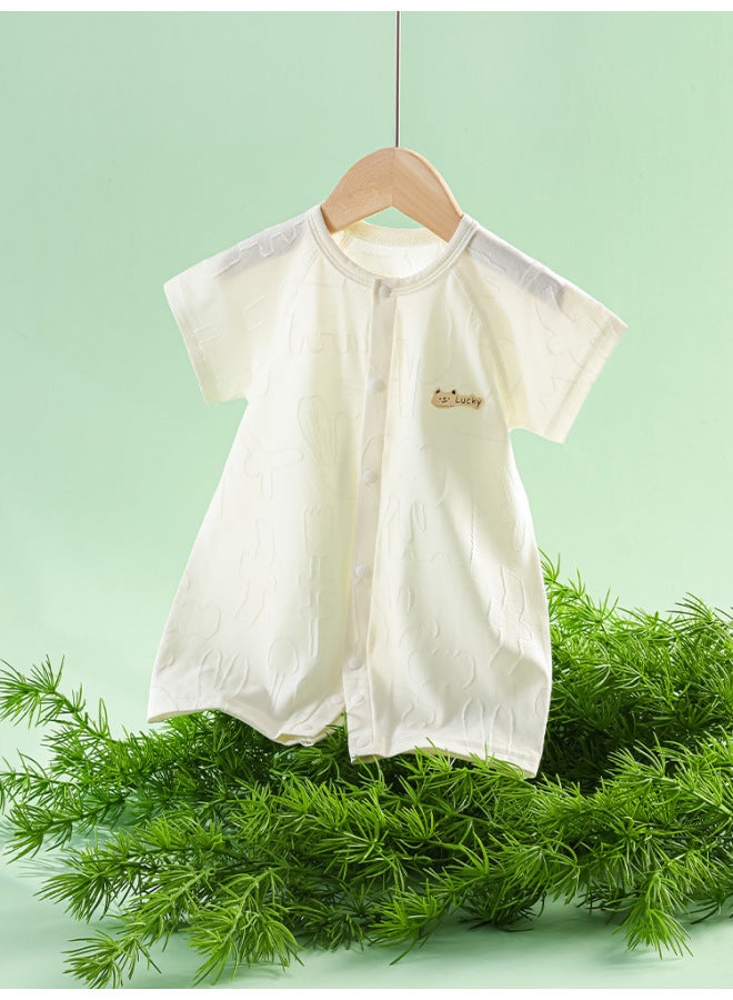 Newborn Baby Clothes Summer Short-sleeved Buckle Thin Children's Climbing Suit - Image 5