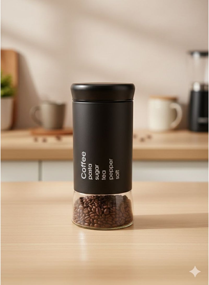 برطمان تخزين بغطاء محكم الغلق بقاعده زجاجيه شفافه - Image 1