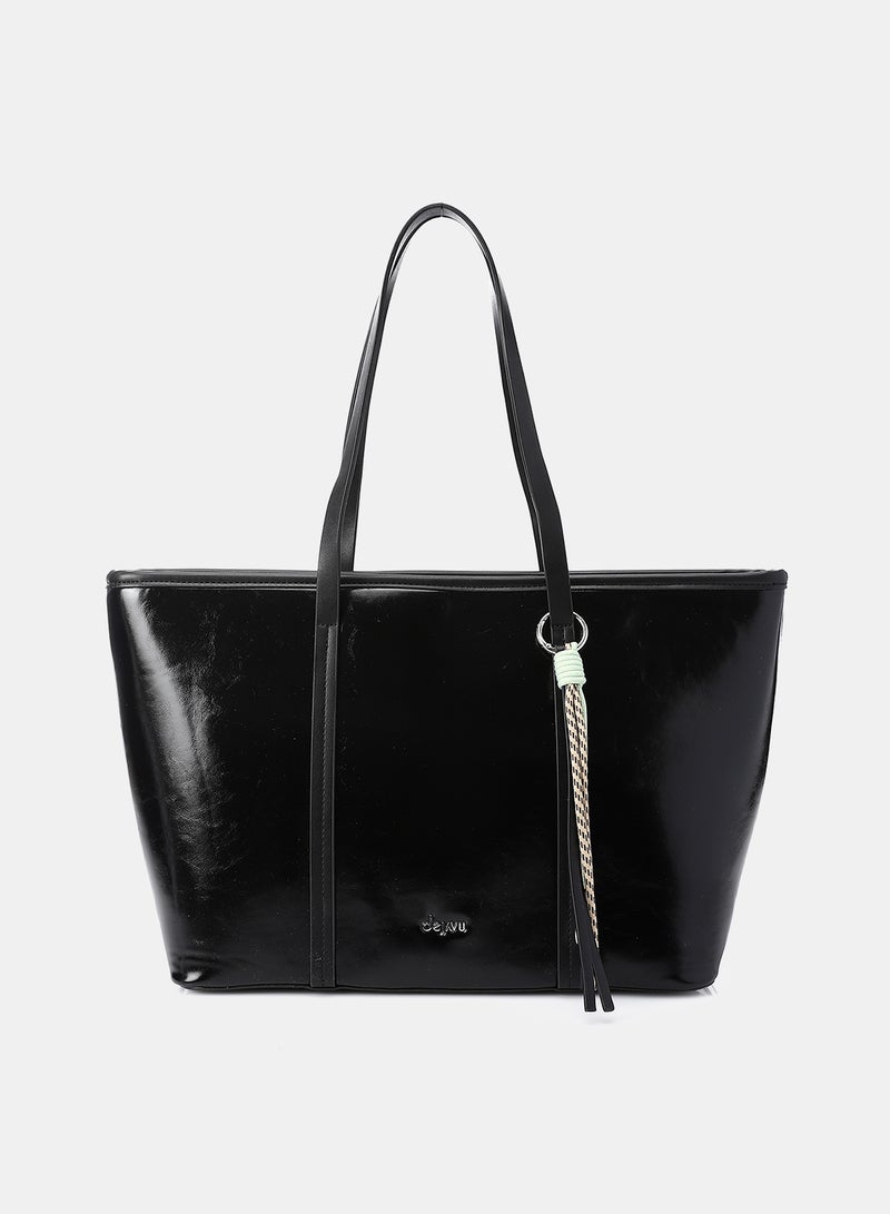 Dejavu Elegant Shoulder Bag-LID-DJTX-012-Black - Image 1