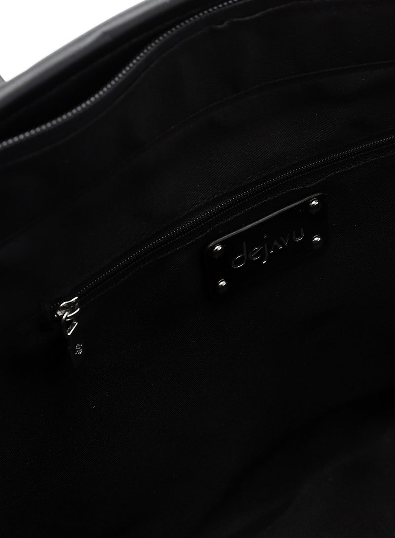Dejavu Elegant Shoulder Bag-LID-DJTX-012-Black - Image 4
