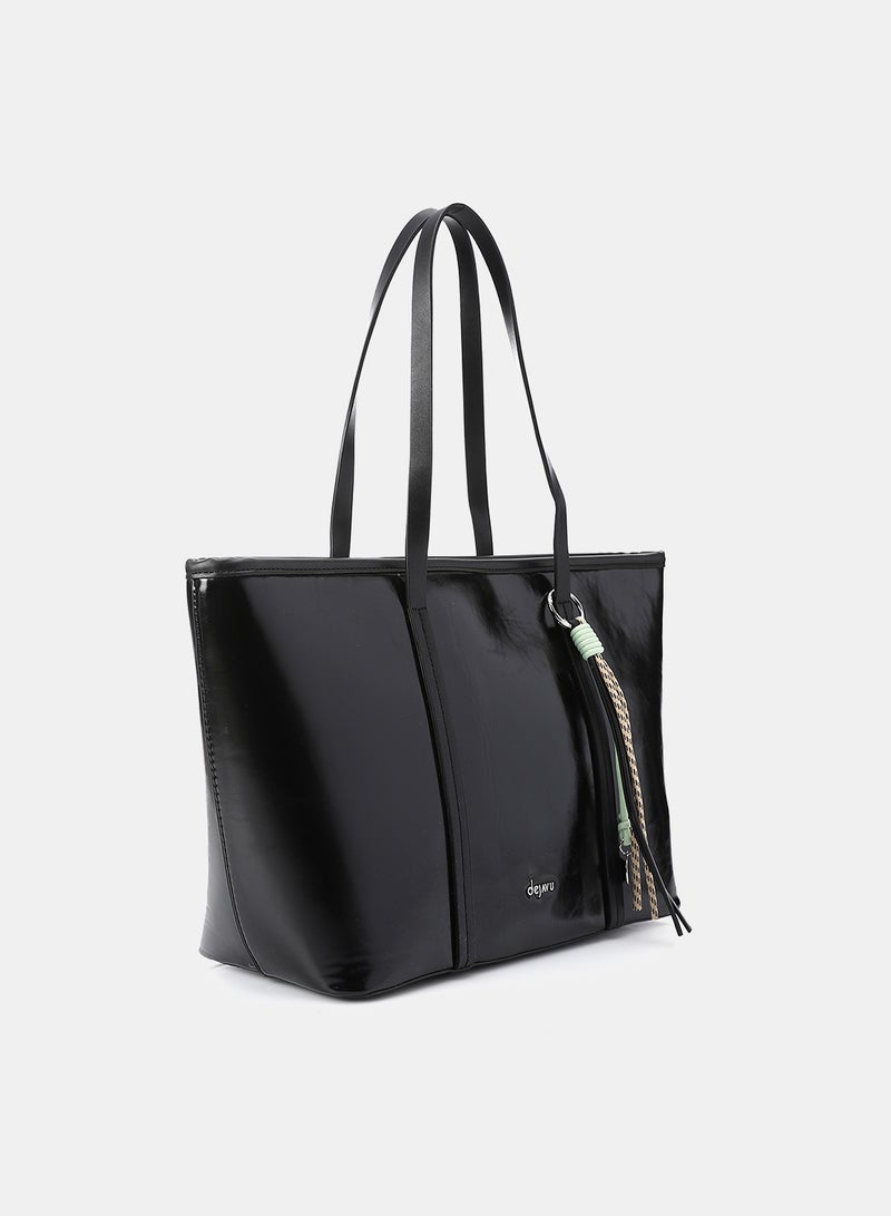 Dejavu Elegant Shoulder Bag-LID-DJTX-012-Black - Image 2
