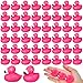 Vertintong 50 Pcs Mini Flamingo Rubber Duck Bulk Pink Flamingos Bath Toys Floating Squeaky Toy Cute Rubber Duckies for Baby Shower Cake Decoration Classroom Prizes Holiday - Image 2