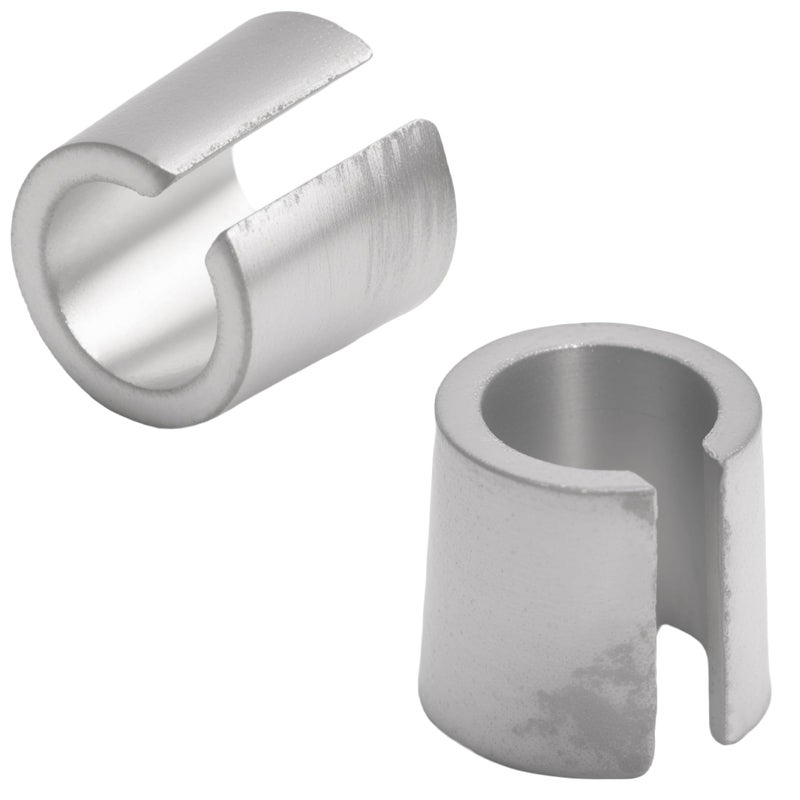 SISABAMA 2 Pcs Battery Post Shims Car Battery Terminal Shims Extender Adapter Sleeve Automotive Pure Lead Anode Cathode Cap Spacer for Positive Negative Connection - Image 3