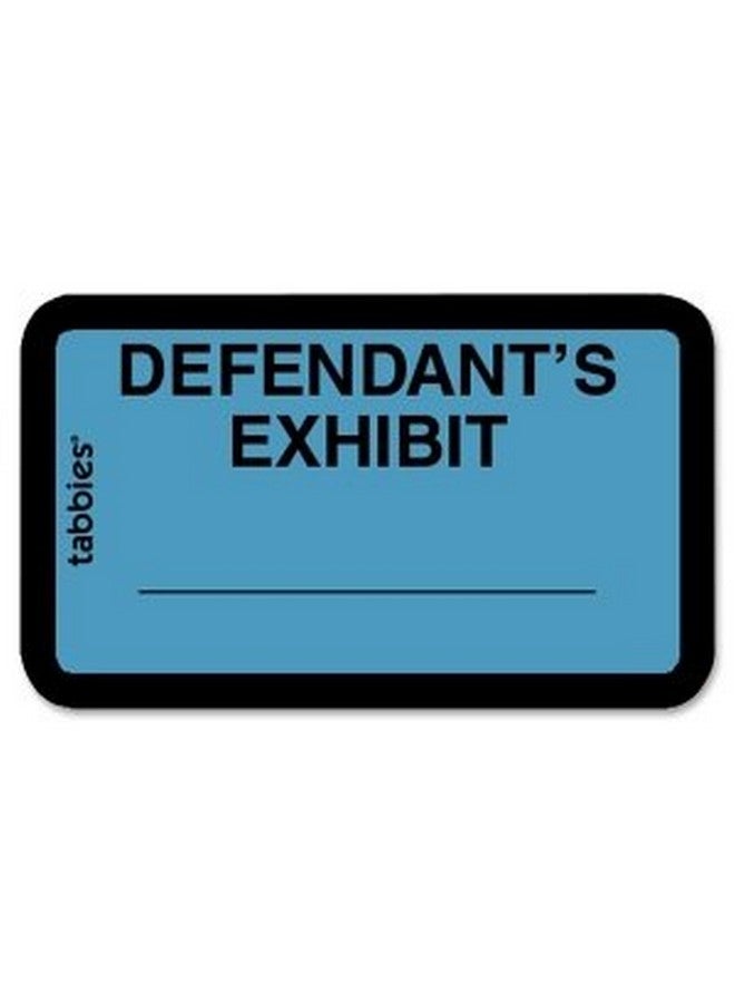 58093 Legal Exhibit Labels, "Defendant", 1-5/8-Inch X1-Inch,252/Pk,Blue