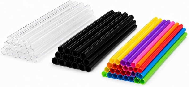 LAVISH Jumbo Smoothie Straws 25-Pack | 12mm Wide, 21cm Long | Clear Boba Straws | Individually Wrapped, BPA-Free, Food-Grade | For Milkshakes, Smoothies, Juice, Bubble Tea & Parties - Image 3