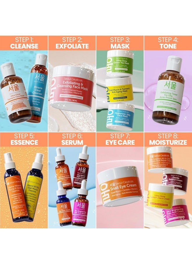 seoulceuticals - SeoulCeuticals Korean Skin Care Essence Toner - K Beauty Skincare Spray Mist For Face Contains Cucumber Extract and Marine Minerals + Organic Aloe - Get That Healthy Youthful Glow - Image 1