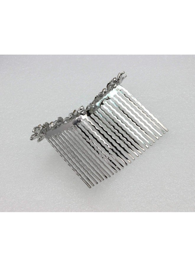 Faship Gorgeous Red Rhinestone Crystal Floral Hair Comb - Image 5