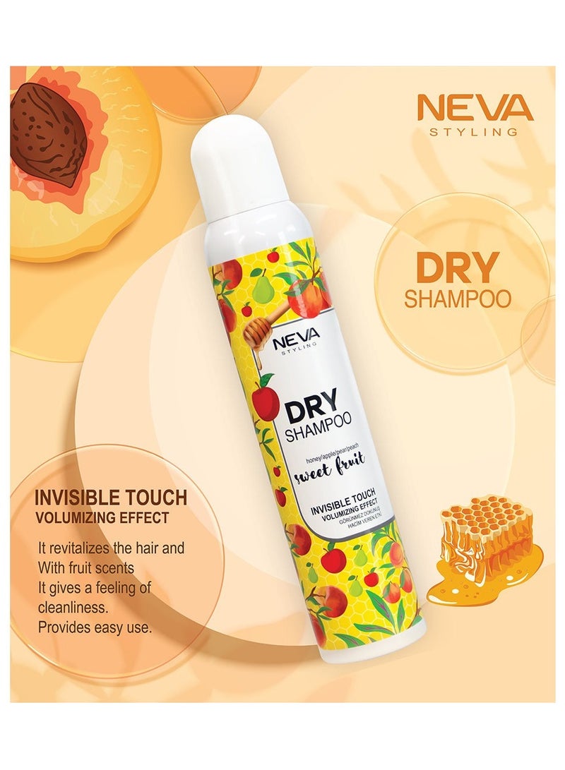 NEVA Neva Organic Styling Dry Shampoo Invisible Touch Volumizing Effect Sweet Fruit Honey, Apple, Pear & Peach, 200ml  - Image 3