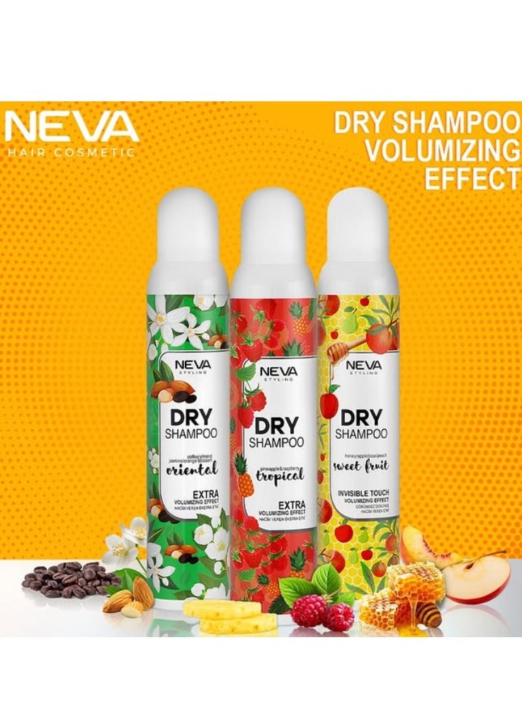 NEVA Neva Organic Styling Dry Shampoo Invisible Touch Volumizing Effect Sweet Fruit Honey, Apple, Pear & Peach, 200ml  - Image 4