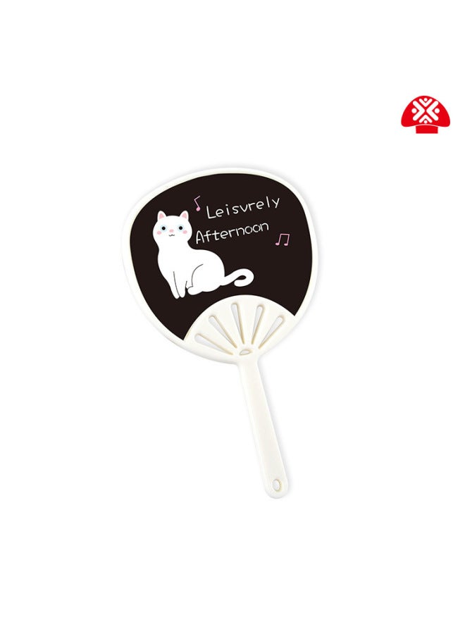 1:12 Dollhouse Dollhouse Scene Props Plastic Fan OB11 GSC Miniature Mini Food Play Fan-Color:12 Points White And Black - Image 1