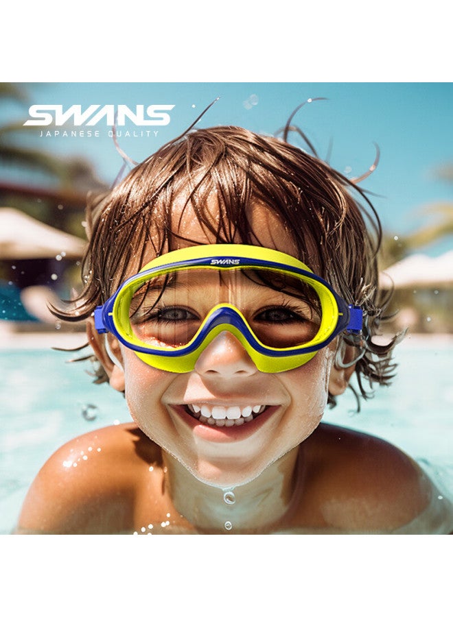 Swans Children's Swimming Goggles For Boys And Girls, Anti-fog Waterproof High-definition Clear Large Frame Swim Goggles And Swim Cap Two-piece Set, Little Rabbit - Image 3