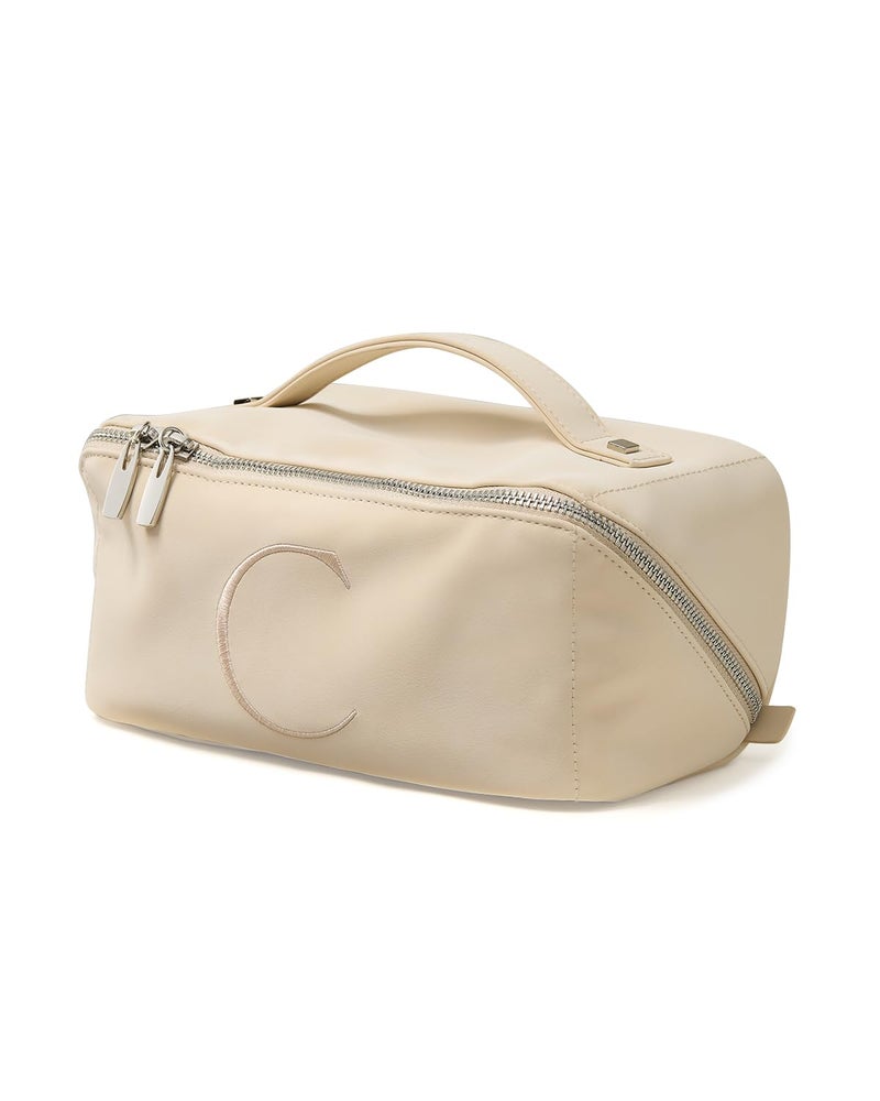 EACHY Personalized Makeup Bag, Travel Cosmetic Bags for Women with Zipper & Handle, Christmas or Birthday Gift for Mom, Wife and Friends - Image 1