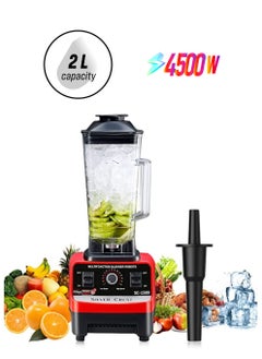SILVER CREST High Speed Countertop Blender With Pure Copper Motor, 6 Sharp Stainless Steel Blades 2L Red  - Image 1