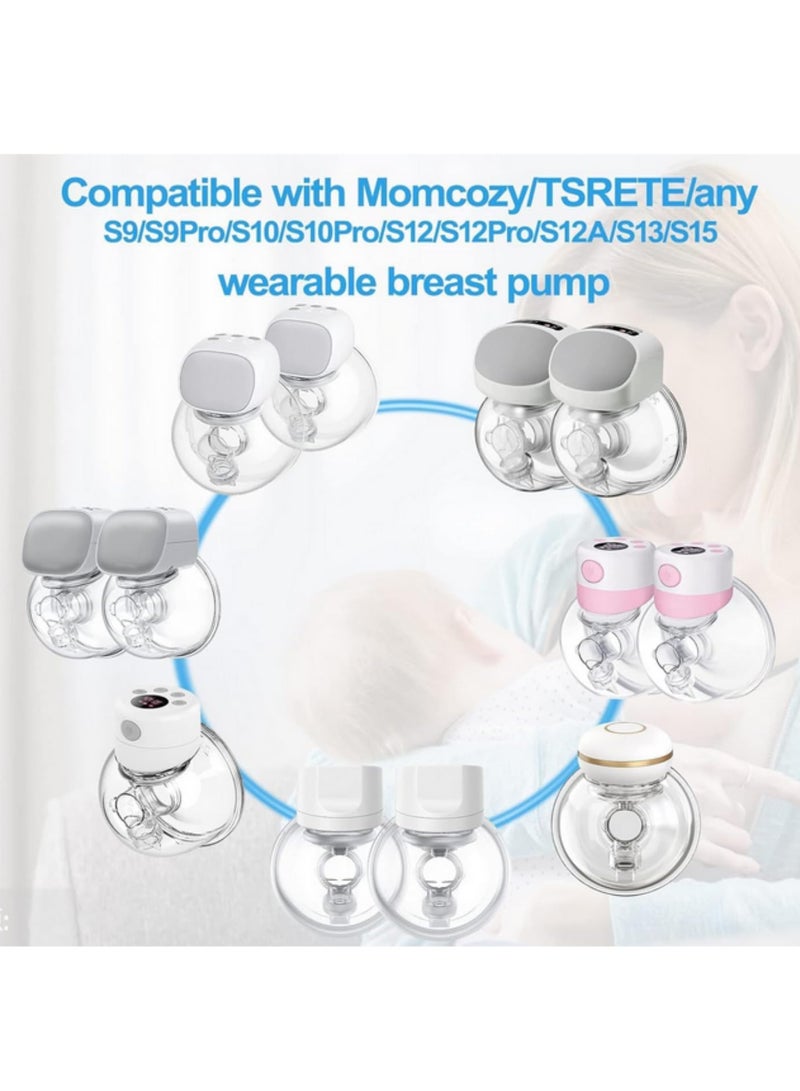 Flange Inserts 13/15/17/19/21mm for Momcozy Wearable Breast Pump S12 Pro/S9 Pro/S12/S9, Compatible with TSRETE/Spectra/Medela 24mm Flanges Includes Silicone Diaphragm & Duckbill Valves (5 Sizes) - Image 5