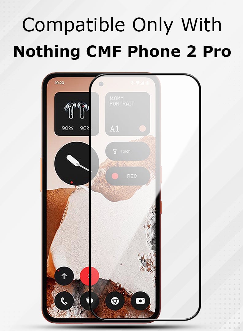 Case Up حماية شاشة لهاتف ناثينغ CMF 2 برو 6.77 بوصة زجاج مقسى بصلابة 9H، تركيب سهل بدون فقاعات، تغطية كاملة، مقاوم للخدوش وحساس للمس - Image 2