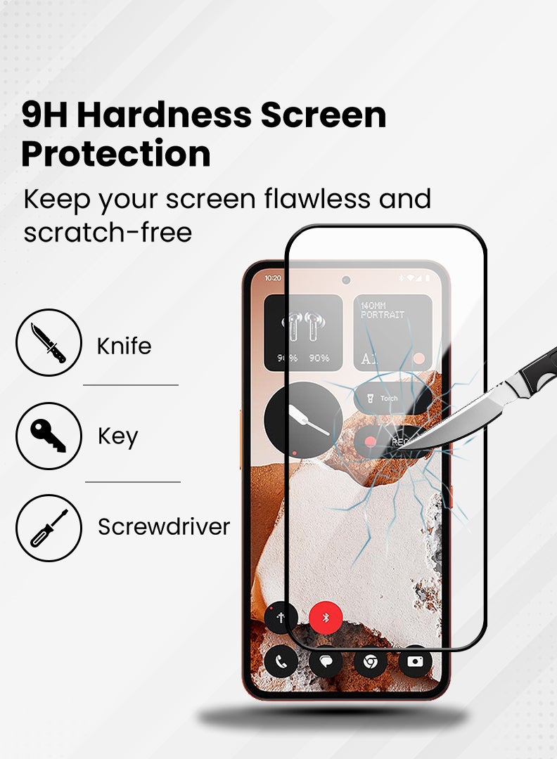 Case Up حماية شاشة لهاتف ناثينغ CMF 2 برو 6.77 بوصة زجاج مقسى بصلابة 9H، تركيب سهل بدون فقاعات، تغطية كاملة، مقاوم للخدوش وحساس للمس - Image 3