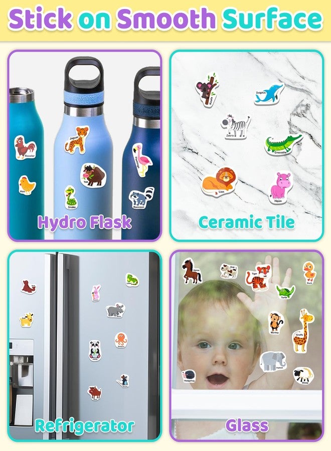 Benresive Reusable Sticker Books for Kids 2-4, Sticker Books for Toddlers 1-3 2-4, Toddler Travel Toys Activities Crafts Gifts - Animals - Image 4
