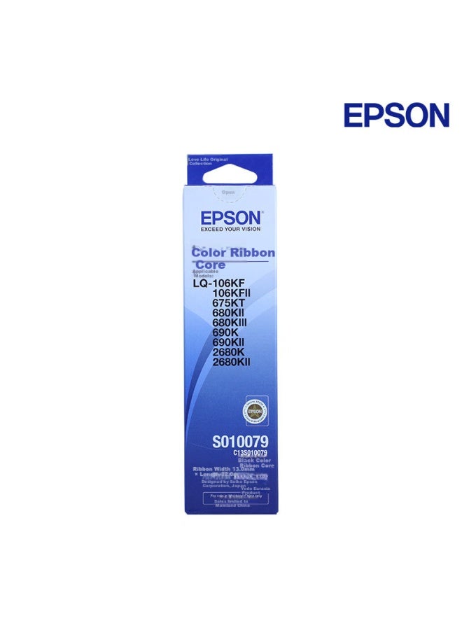 إبسون Epson C13s010079 خرطوشة شريط أسود، متوافق مع Lq-2680k/690k/680kii/675kt - Image 1