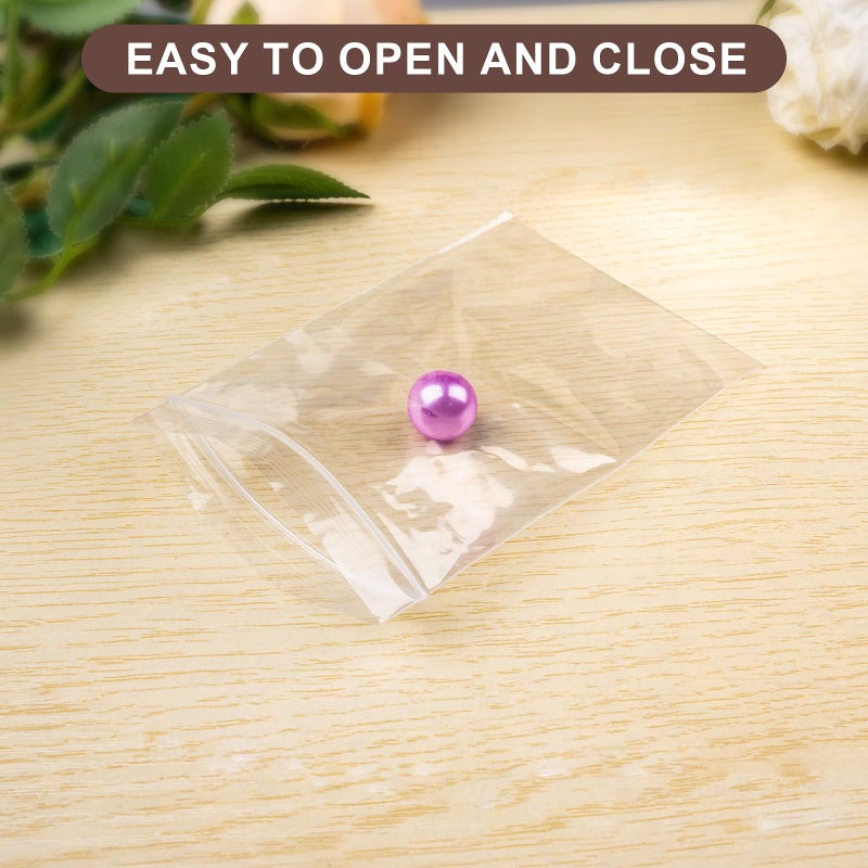 WEGOUP 100 PCS Jewelry Bags, 2.76" x 4.33" Small Plastic Bags, 2 Mil Clear Little Zip Bag, Poly Baggies with Resealable Zip for Small Business, Storage, Gifts, Jewelry, Candy, Screws - Image 3