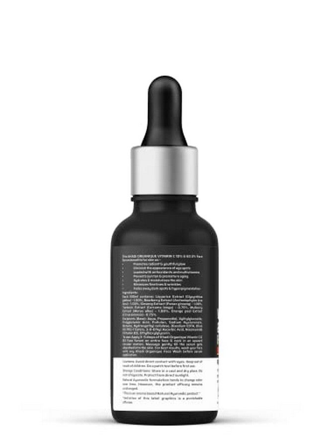 Khadi ORGANIQUE Vitamin C 10% & B3 2% Face Serum For Glowing Skin 30Ml - Image 4