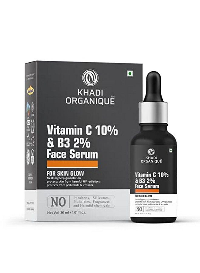 Khadi ORGANIQUE Vitamin C 10% & B3 2% Face Serum For Glowing Skin 30Ml - Image 1