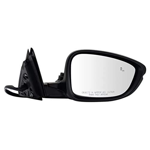 TRQ Passenger Side Mirror Power Heated Paint to Match with Blind Spot Indicator Compatible with 2018-2022 Honda Accord HO1321331 HO1326103 - Image 1