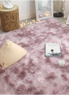 KYD Soft Rugs Fluffy Carpets Tie-Dye Rugs for Living Room Bedroom Nursery Home Decor Non-Slip Machine Washable Carpet Home Decorative Carpet 100x160 cm Pink  - Image 5