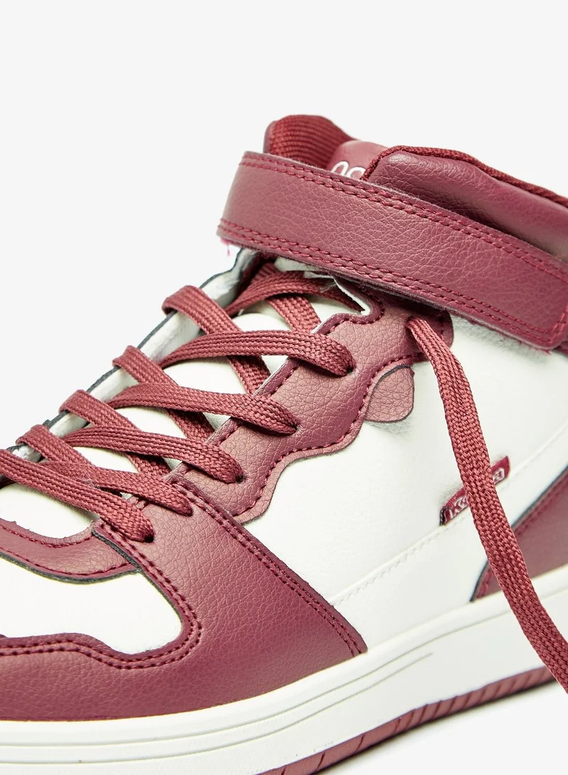 Kappa Women's Textured Sneakers with Lace-Up Closure Purple
