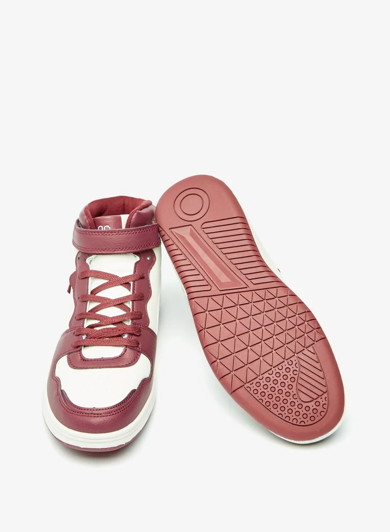 Kappa Women's Textured Sneakers with Lace-Up Closure Purple