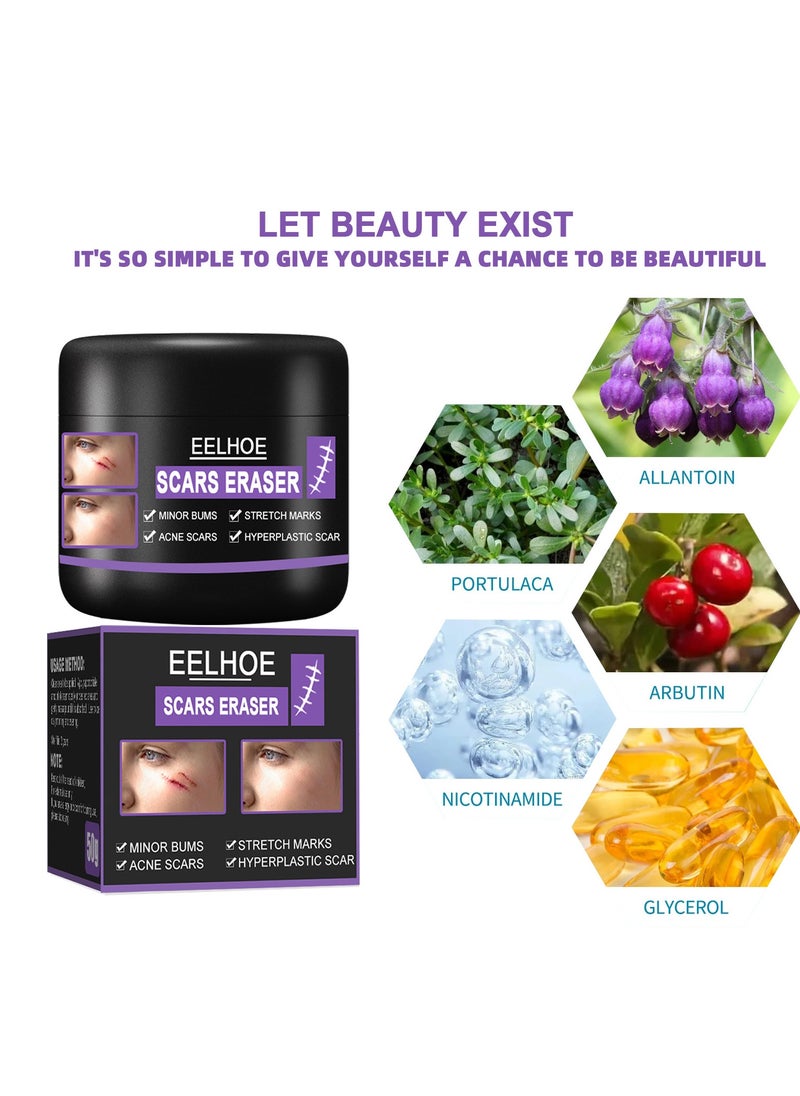 EELHOE - Scar Removal Cream Quick Effect for New and Old Pregnancy Scald and Operation Scar ，Scar Erase ，Acne Scar Treatment，Deep Acne Scar Removal，Burns Keloids Hypertrophic，Removing Acne Marks Scar Repair Cream - Image 1