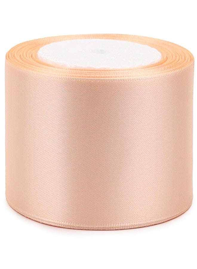 RIUNBB Solid Satin Ribbon 25 Yards Solid Polyester Fabric Ribbon for Gift Wrapping Wedding Christmas Baby Shower Birthday Party Decoration Handmade Immortal Flower Craft (Naked Pink, 2 Inch) - Image 5