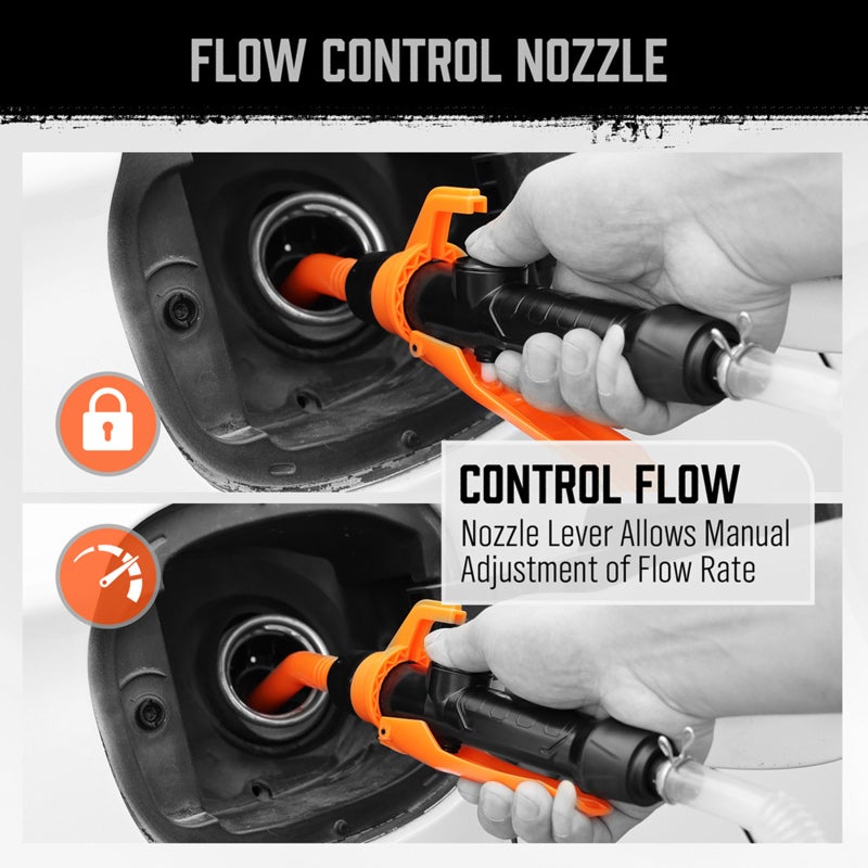 Transfer Pump: Black PP Material Portable Battery Powered Pump - Precise Flow Control Efficient Filtration System for Home Backup Car Maintenance Outdoor Activities - Image 2