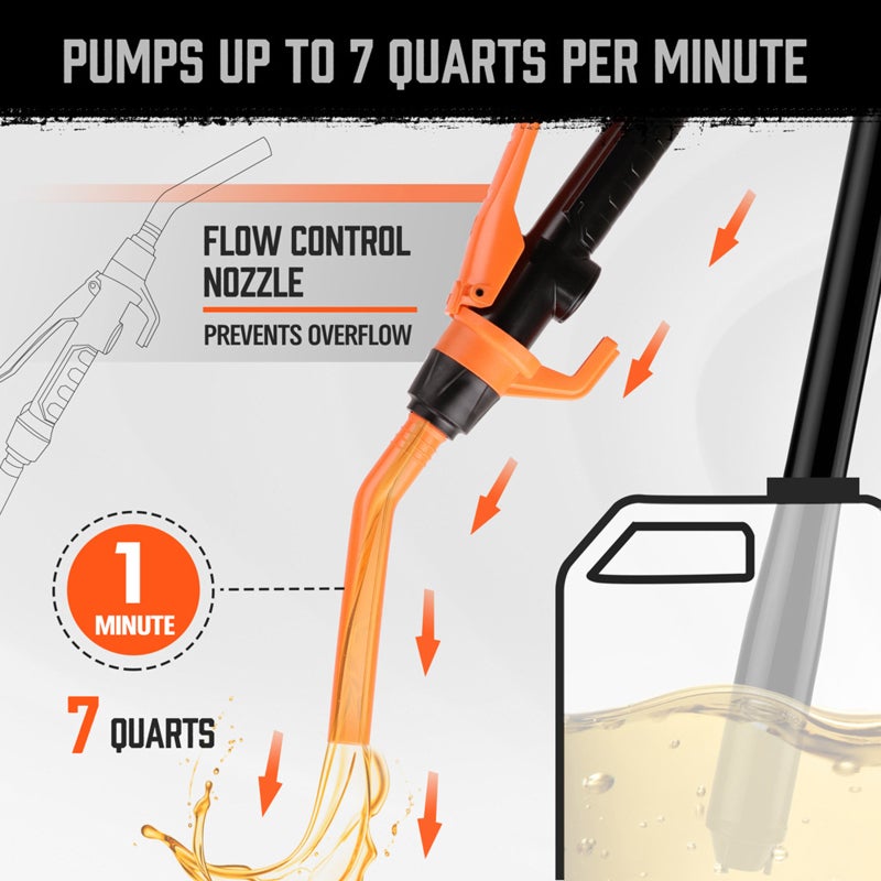 Transfer Pump: Black PP Material Portable Battery Powered Pump - Precise Flow Control Efficient Filtration System for Home Backup Car Maintenance Outdoor Activities - Image 4