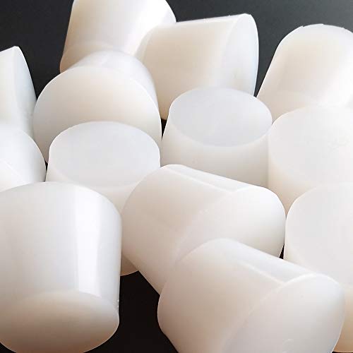 LGEGE White Tapered Shaped Solid Silicon Rubber Stopper Lab Stopper 8# Size 3 Pcs - Image 2