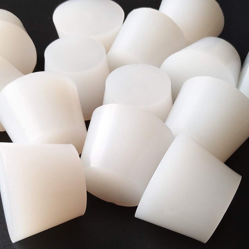 LGEGE White Tapered Shaped Solid Silicon Rubber Stopper Lab Stopper 8# Size 3 Pcs - Image 4