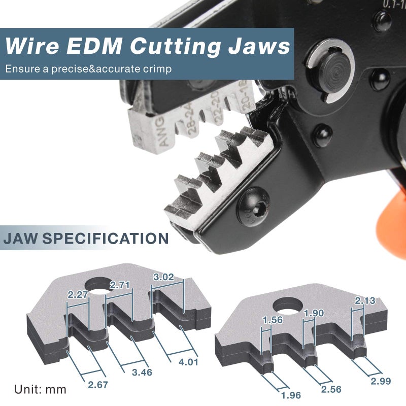 IWISS iCrimp SN-28B Dupont Terminal Ratchet Crimper 0.1-1.0mm Â²(AWG28-18) for 2.54mm 3.96mm KF2510 JST XH VH Connectors - Image 3