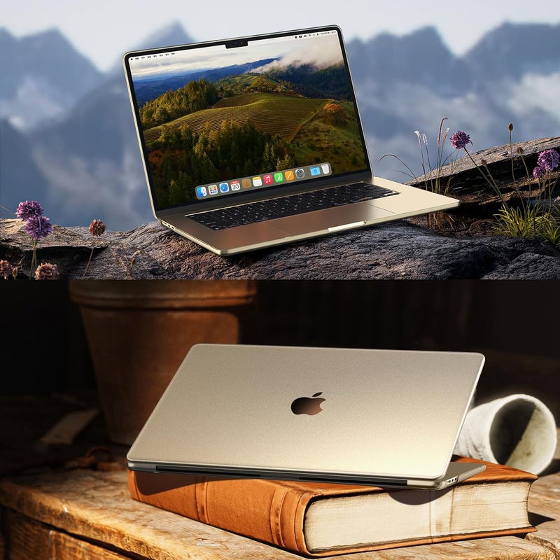 Soonjet MacBook Air 15 Inch M2 2023 A2941 Case [100% Original Color Corresponding] [Ultra Thin Armor] Hard Protective Cover for MacBook Air 15.3" - Transparent Galaxy - Image 5