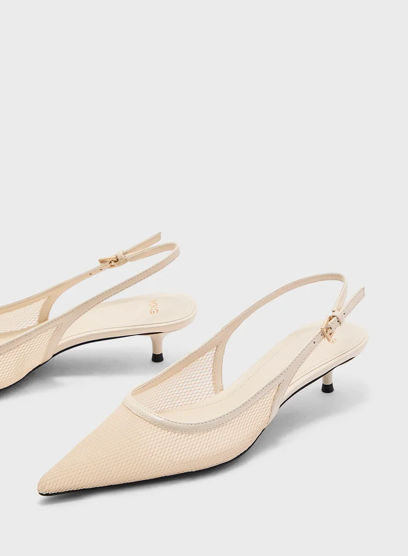 مانجو Heeled Mesh Shoes