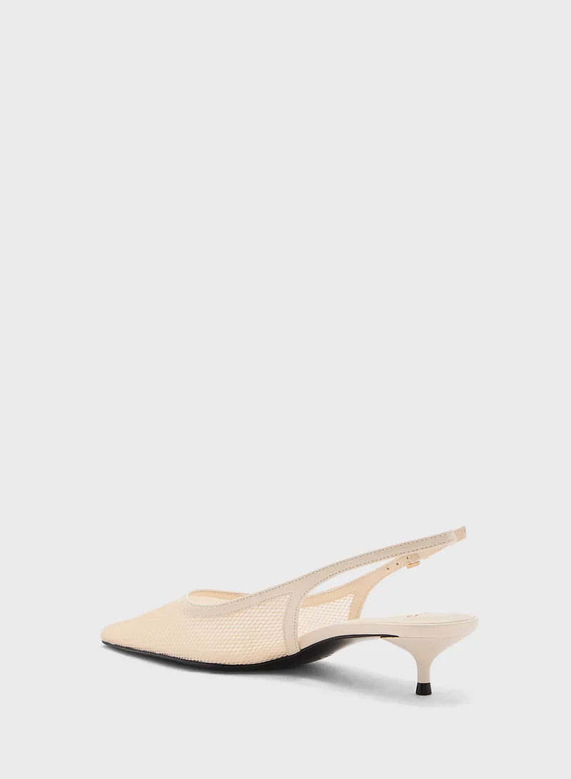 مانجو Heeled Mesh Shoes