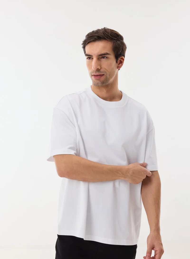 Ashita Fernandes  Darian Men’s Light Blue Cotton Blend T-Shirt – Relaxed Fit, Round Neck, Lightweight Casual Wear for Men | Best Price UAE