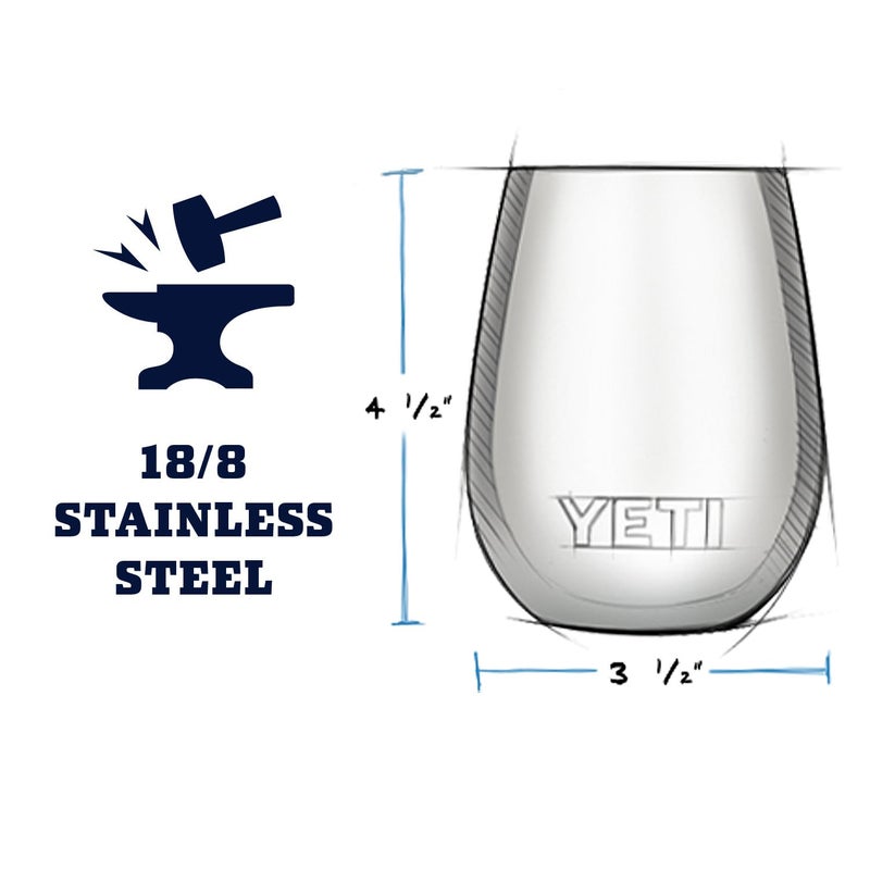 YETI Rambler 10 oz Wine Tumbler, Vacuum Insulated, Stainless Steel with MagSlider Lid, Agave Teal - Image 2