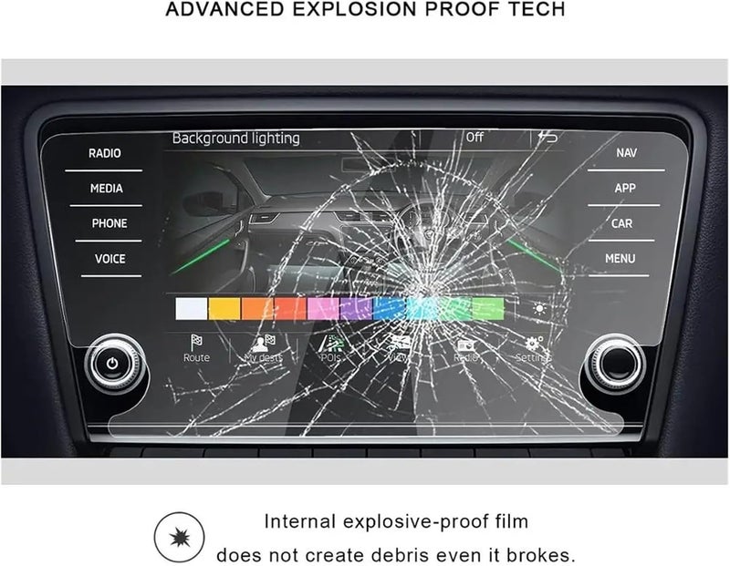 Car GPS Protective Film For Octavia For Amundsen 2017 2018 2019 Car Screen Protector 8Inch Navigation Touch Display - Image 4