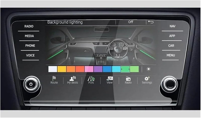 Car GPS Protective Film For Octavia For Amundsen 2017 2018 2019 Car Screen Protector 8Inch Navigation Touch Display - Image 2