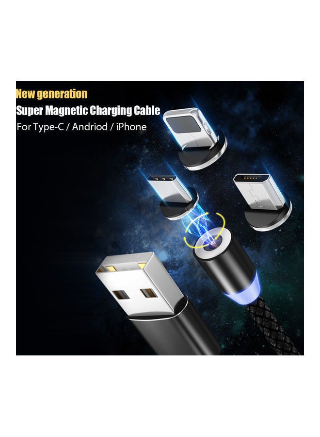 NIBEMINENT USB Magnetic Charging Cable Black - Image 3